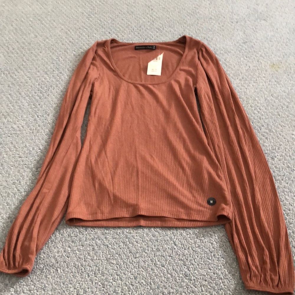 Abercrombie Pinkish Brown Long Sleeve Top